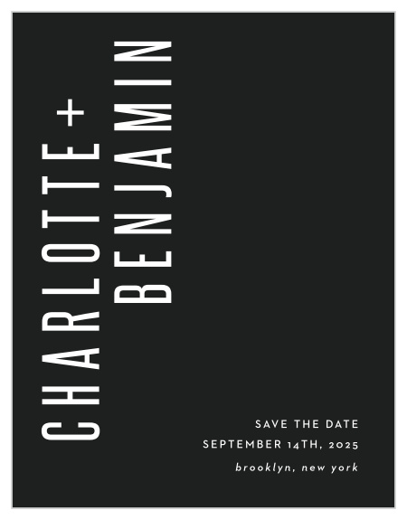 Impress your guests with our timelessly modern Minimal Print Wedding Save the Date Magnets. 