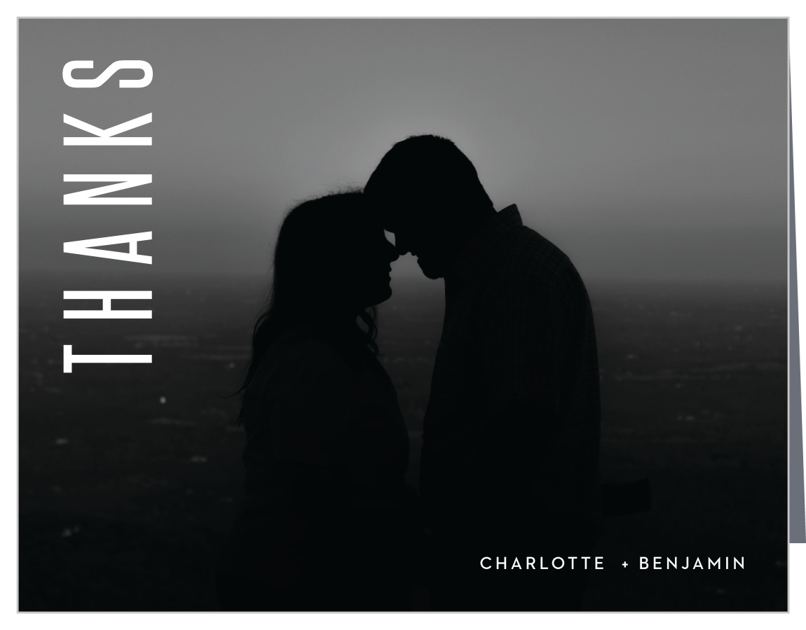 Minimal Print Wedding Thank You Cards