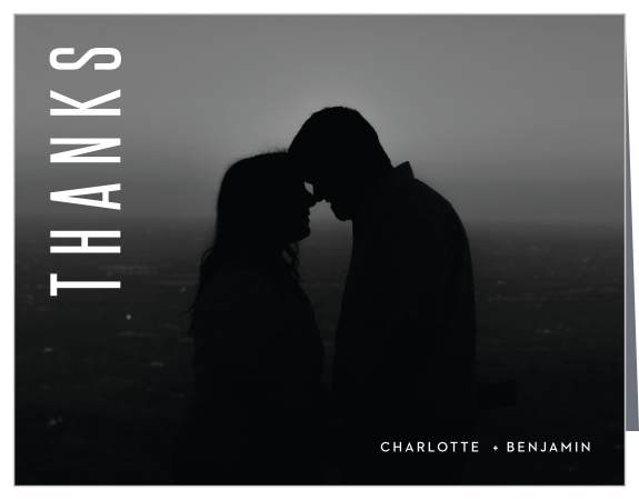 Minimal Print Wedding Thank You Cards