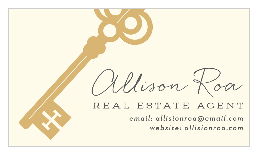 Ornate Key Business Cards