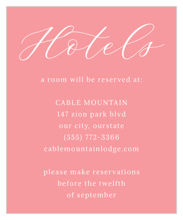Sweet Blossoms Accommodation Cards