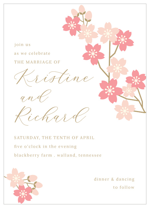 Our Sweet Blossoms Wedding Invitations feature a charming floral design!