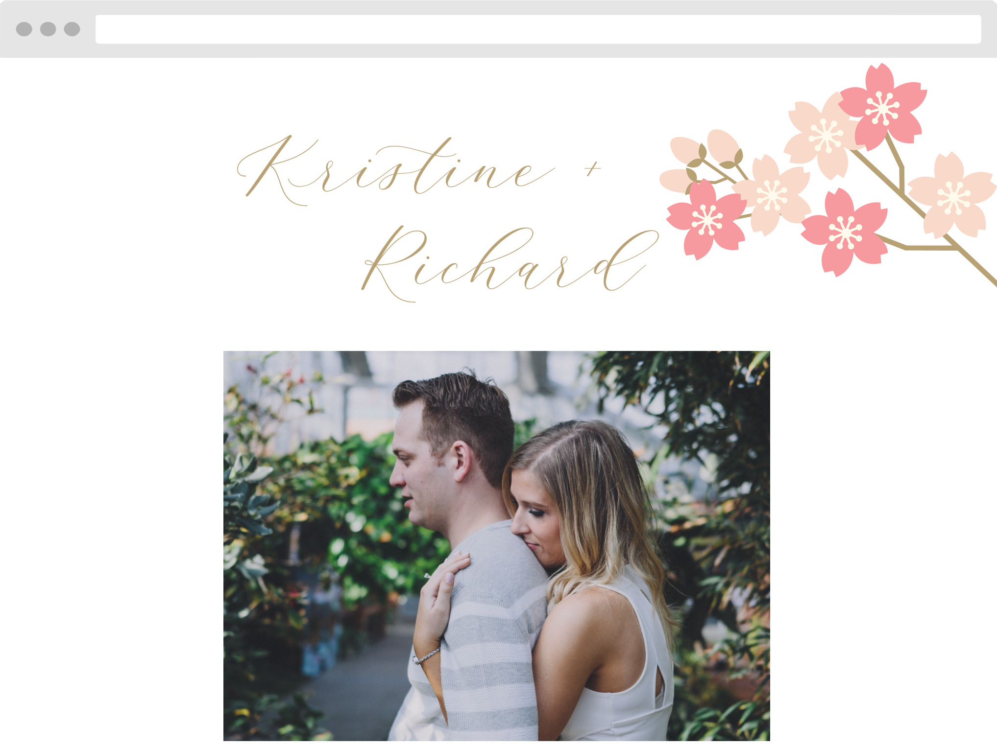 Sweet Blossoms Wedding Website