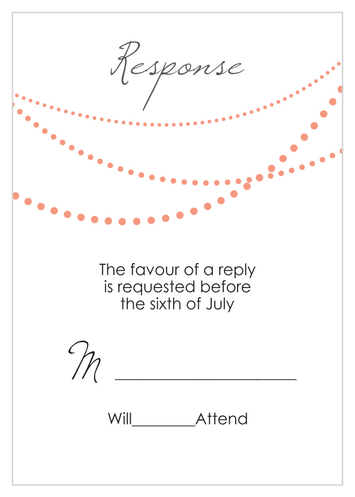 String Lights Response Cards