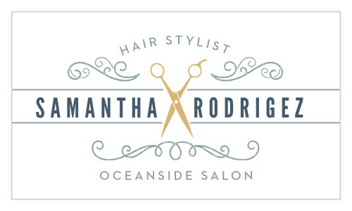 Represent your business with our Scissor Swirl Business Cards!