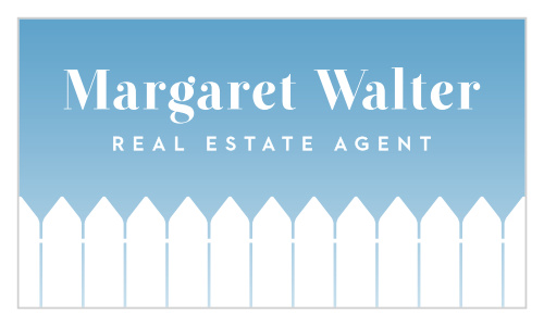 Our White Fence Business Cards are the perfect way to represent your services as a real estate agent! 