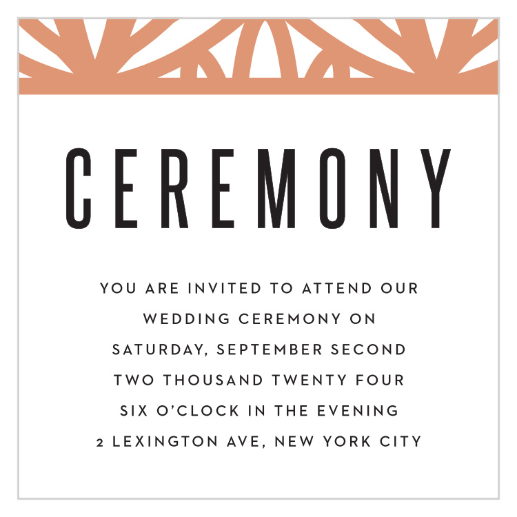 Bold Frame Ceremony Cards