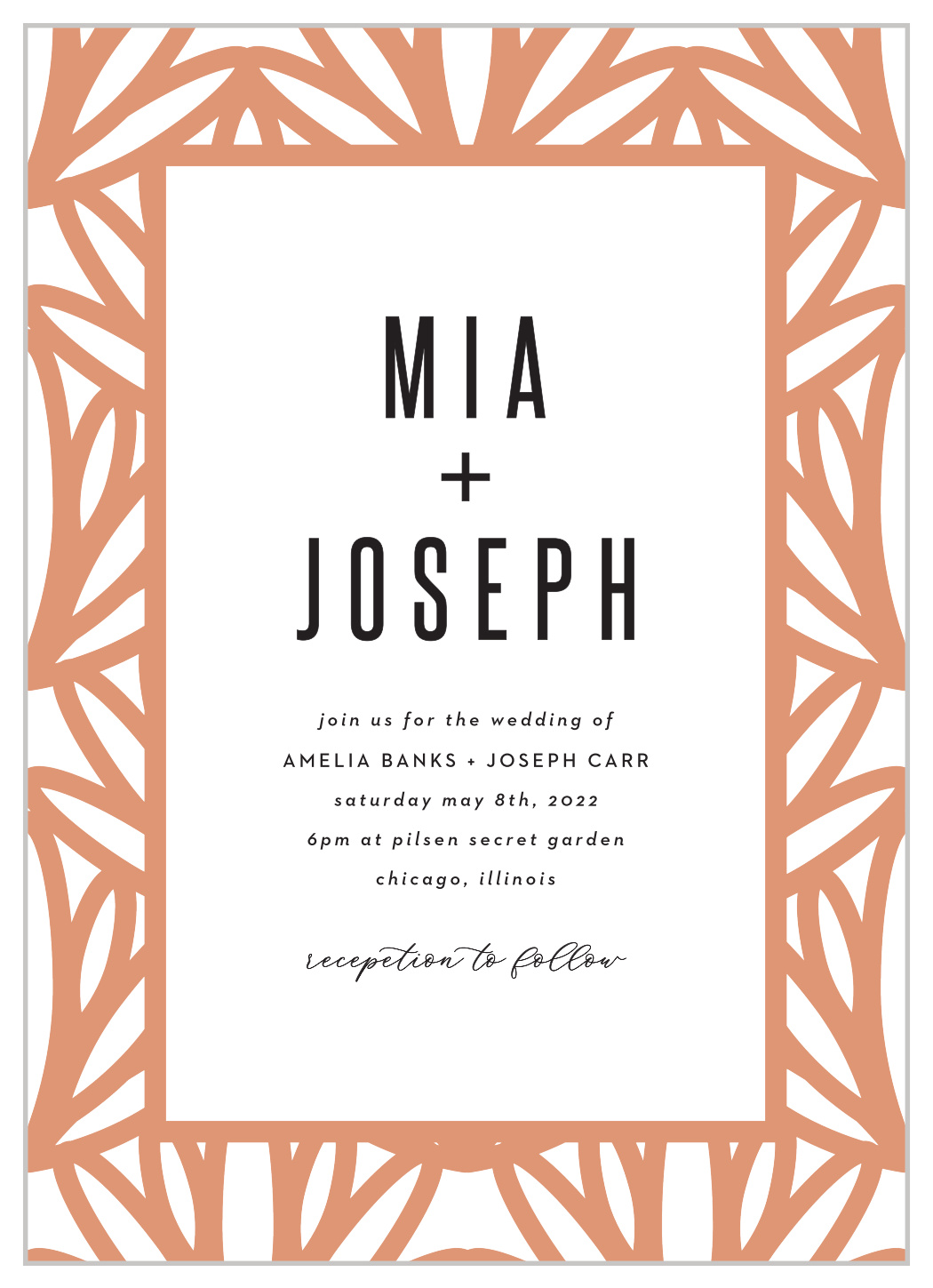 Bold Frame Wedding Invitations