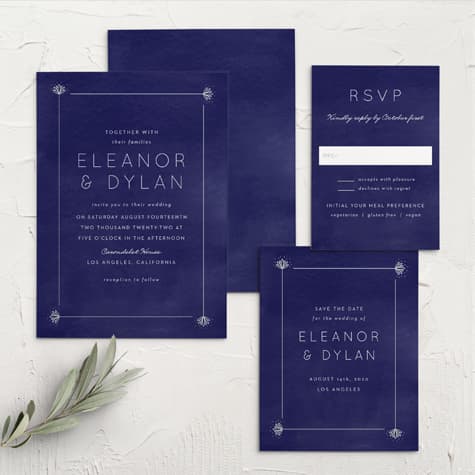 Classic Texture Wedding Invitations