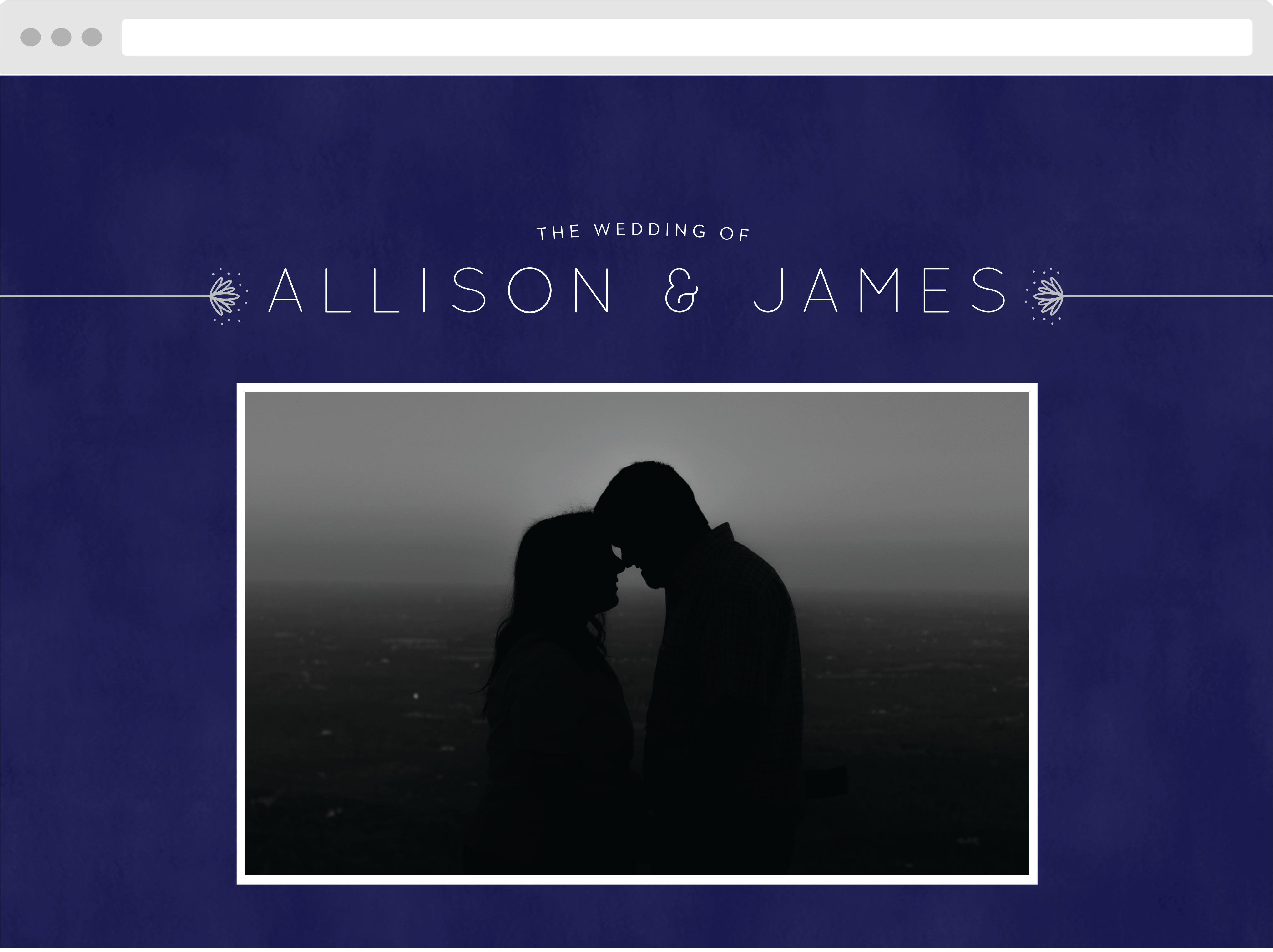 Classic Texture Wedding Website