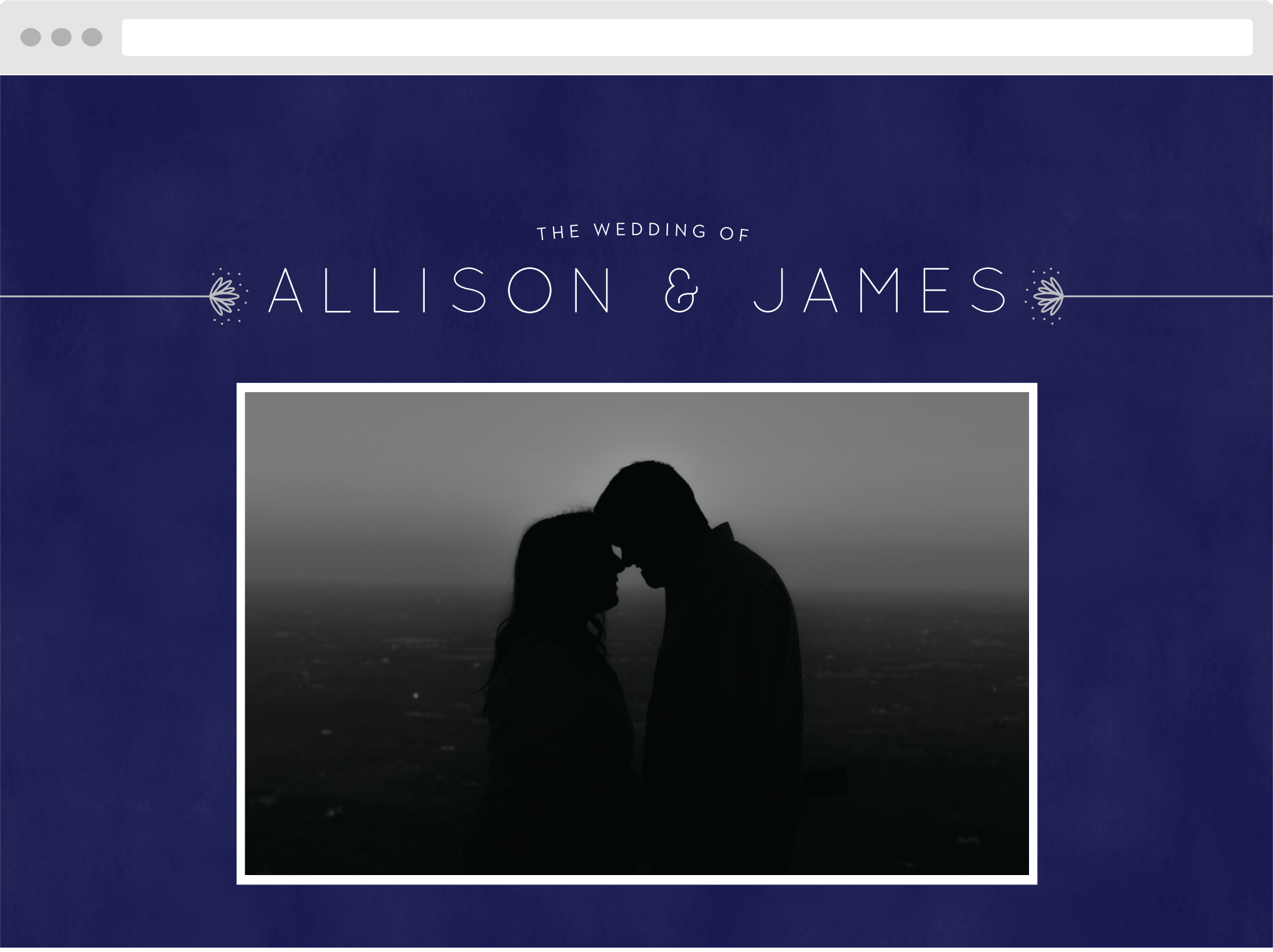 Classic Texture Wedding Website