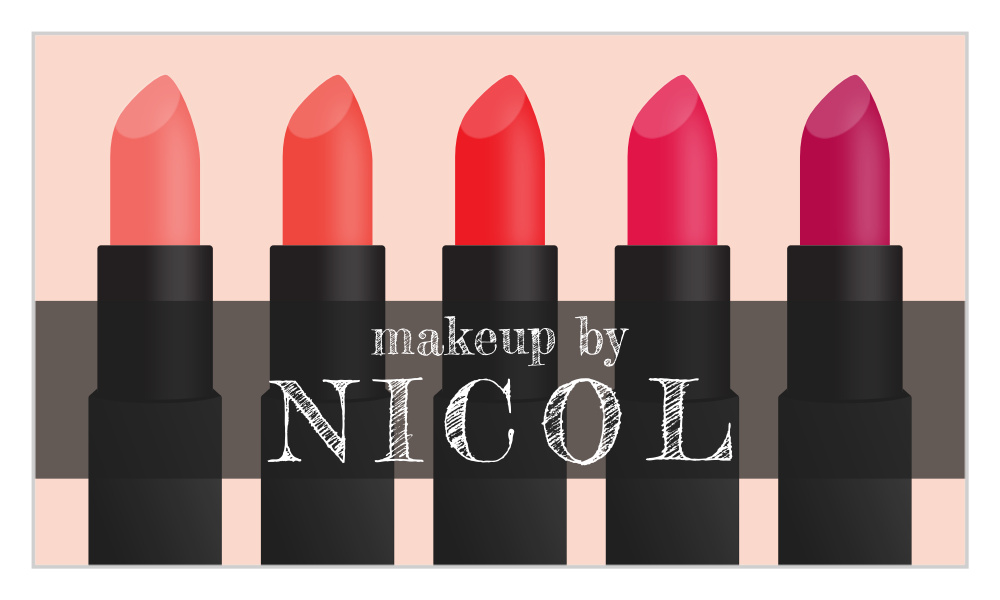 Lipstick Gradient Business Cards