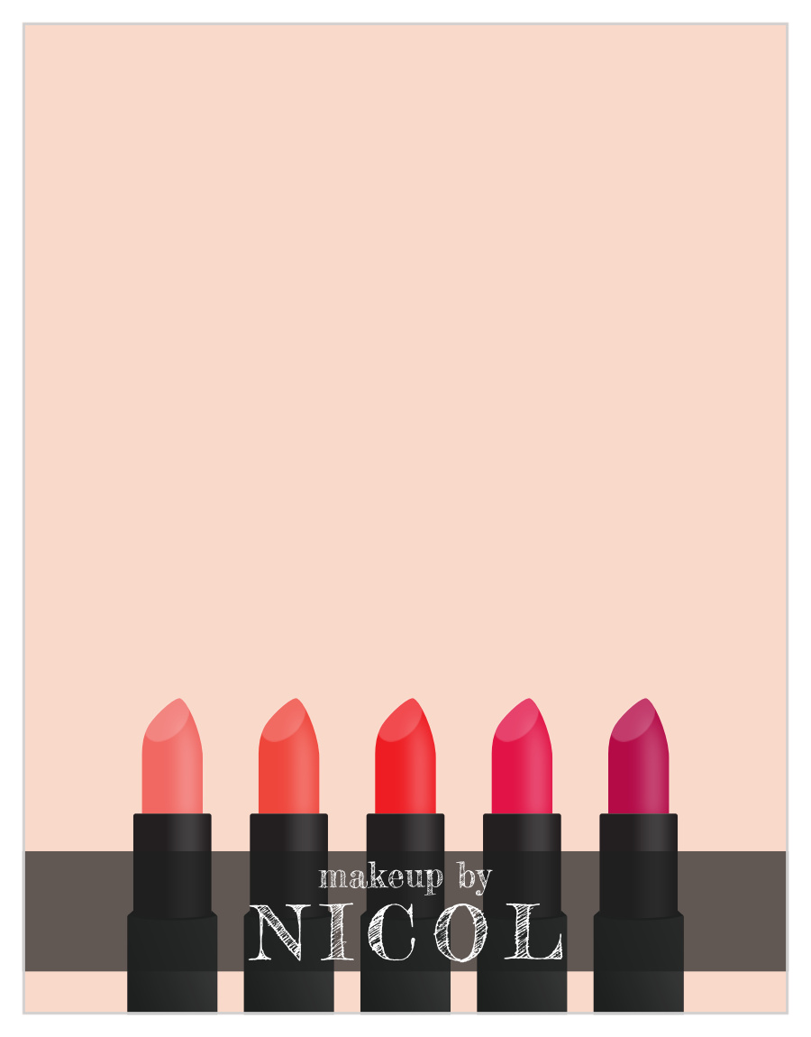 Lipstick Gradient Business Stationery