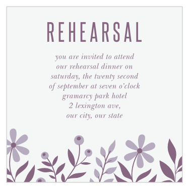 Monochromatic Mauve Rehearsal Cards