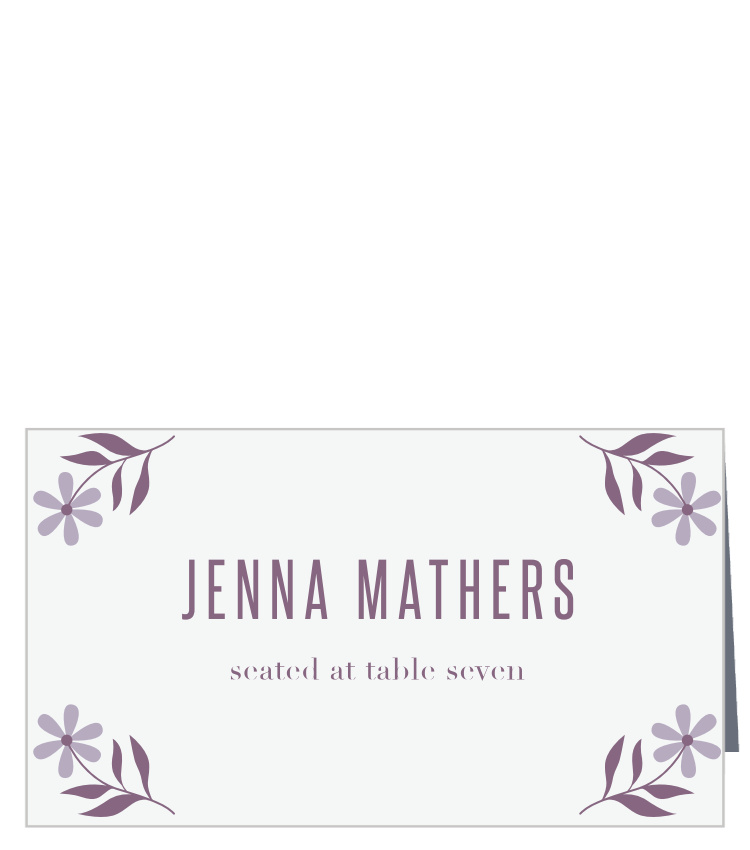 Monochromatic Mauve Place Cards