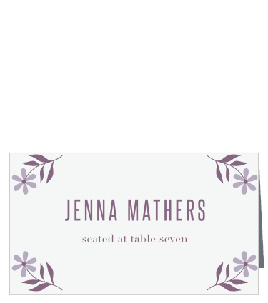The Monochromatic Mauve Place Cards are a great way to add a personalized touch for your guests! 