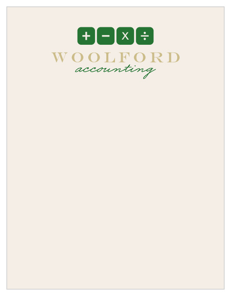 Our Accounting Symbols Business Stationery help to advertise your business in a creative way! 