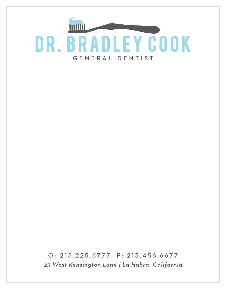 Dental Toothbrush Business Stationery