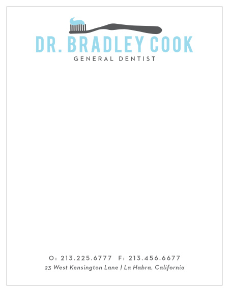 Dental Toothbrush Business Stationery