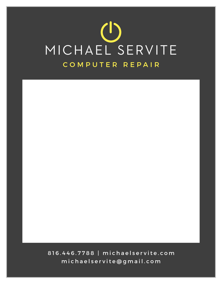 Computer Power Business Stationery