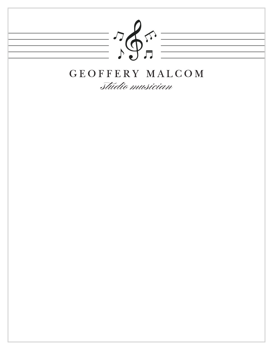 Music Notes Business Stationery