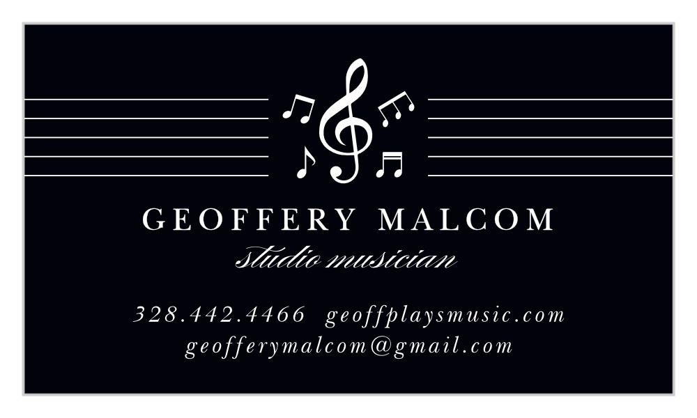 Music Notes Business Cards