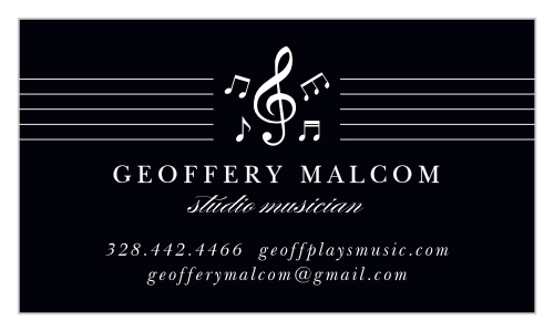 Music Notes Business Cards