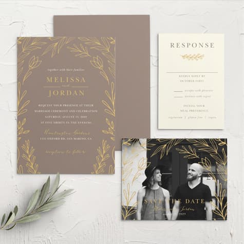 Foliage Arch Wedding Invitations