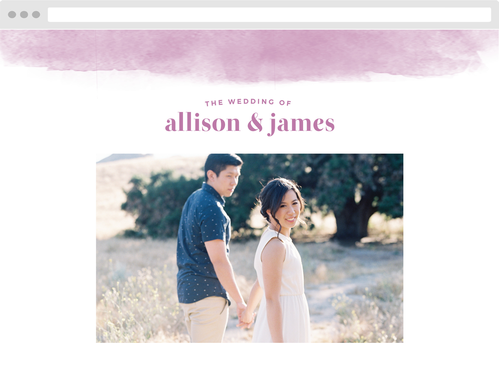 Fresh Paint Wedding Website