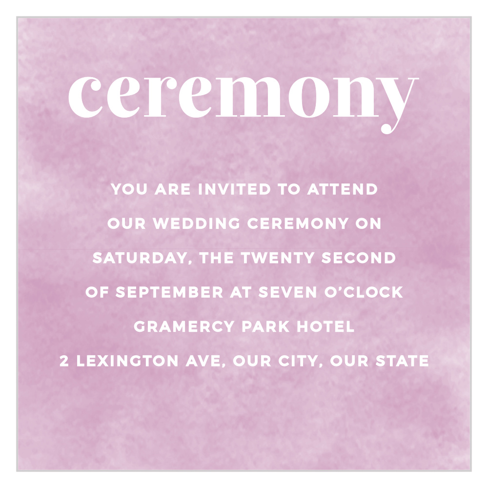 Fresh Paint Ceremony Cards