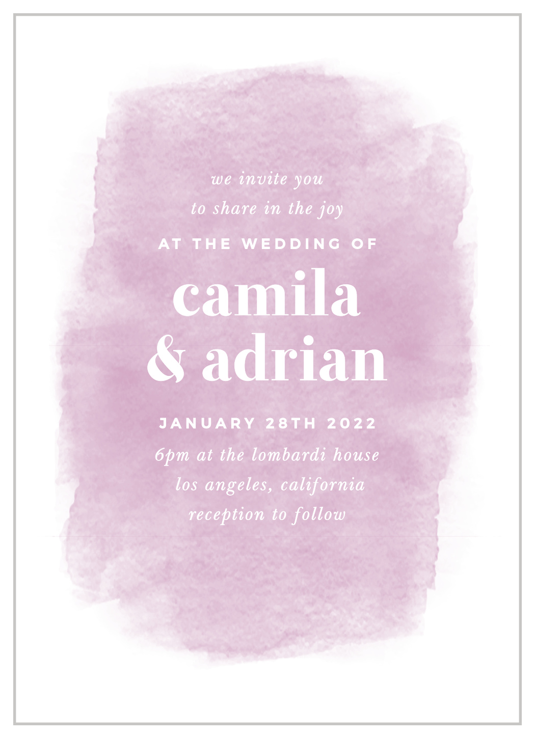 Fresh Paint Wedding Invitations