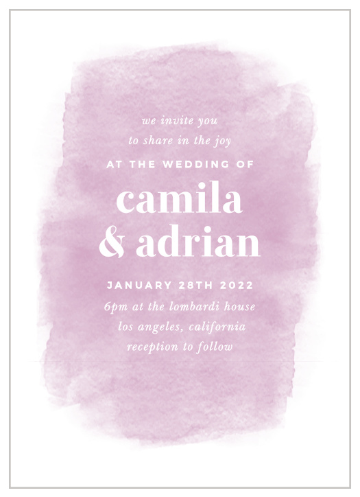 Surround yourself with your friends and family on your wedding day with our Fresh Paint Wedding Invitations.