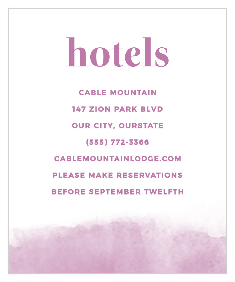 Fresh Paint Accommodation Cards