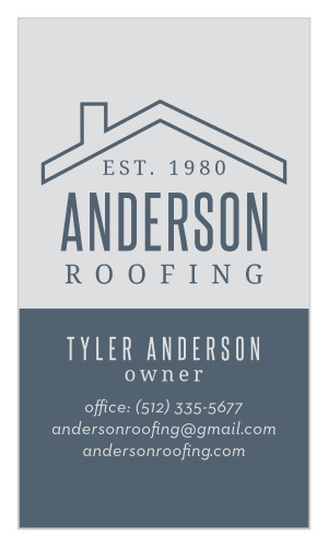 These Roof Outline Business Cards are straightforward, yet get your business' message across effectively. 