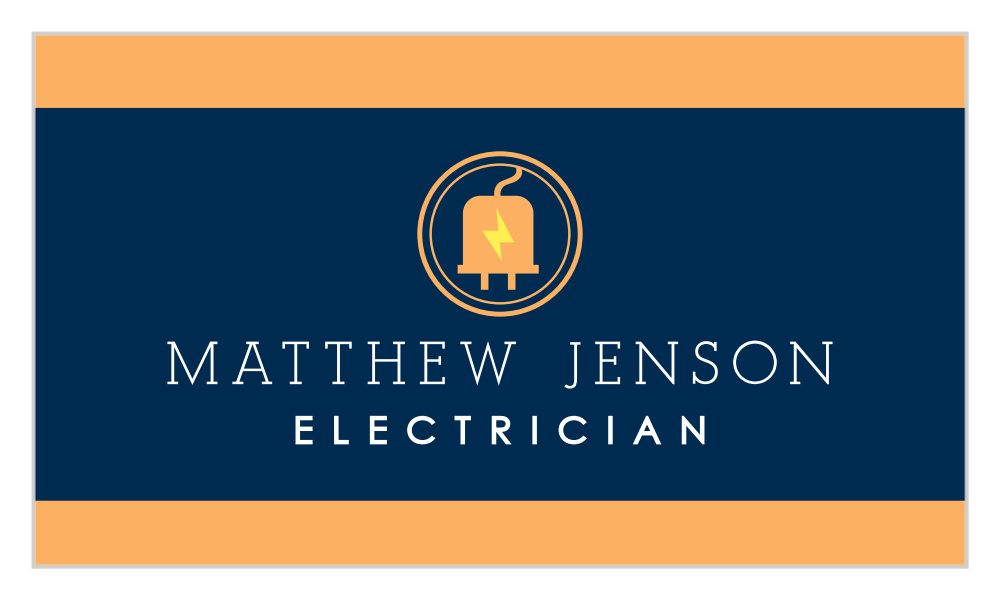 Electricity Bolt Business Cards