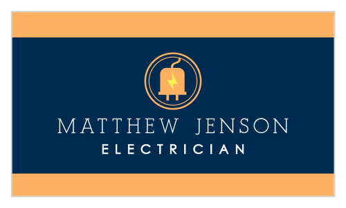 Electricity Bolt Business Cards