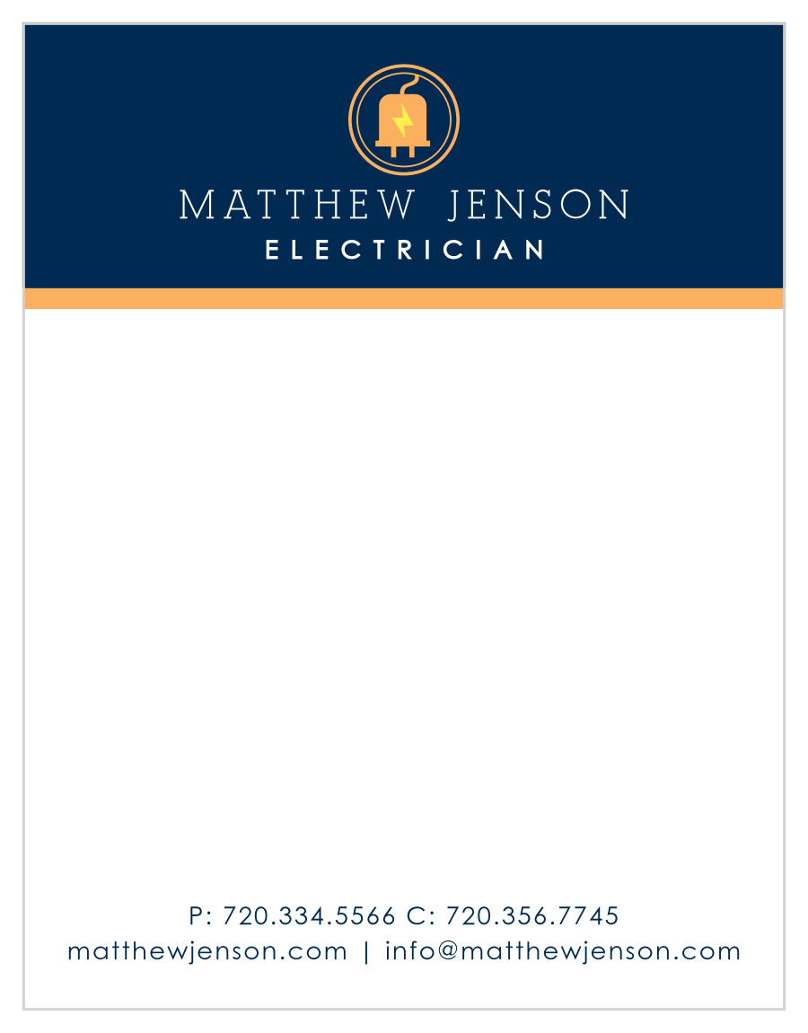 Electricity Bolt Business Stationery