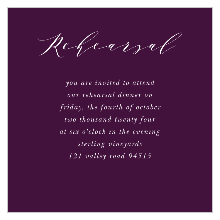 Grape Peonies Rehearsal Cards