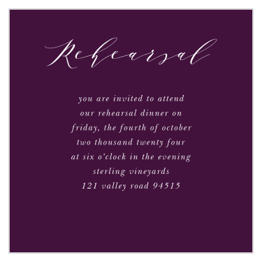 Grape Peonies Rehearsal Cards