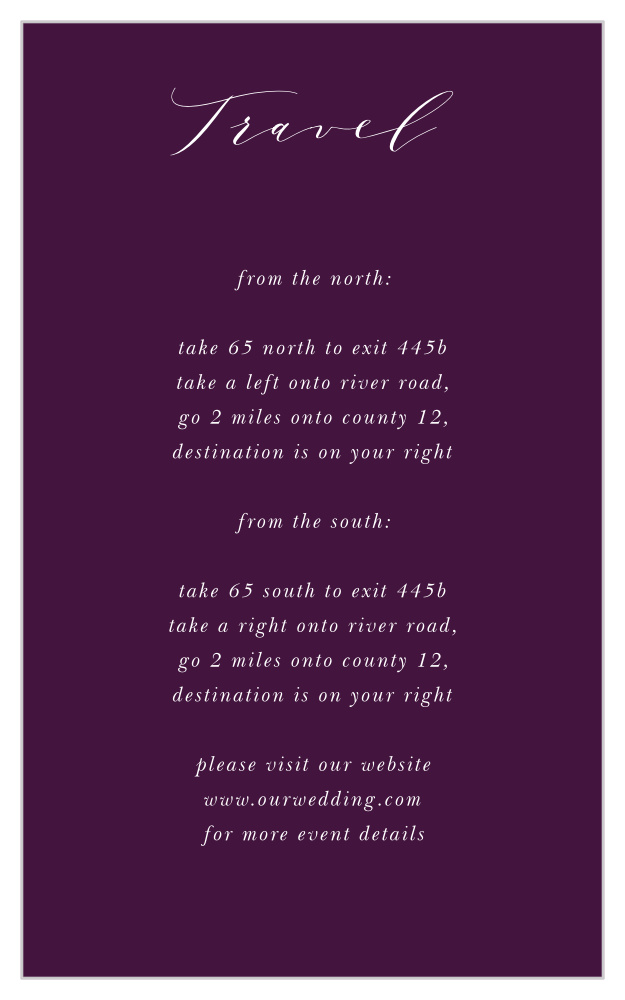 Grape Peonies Direction Cards