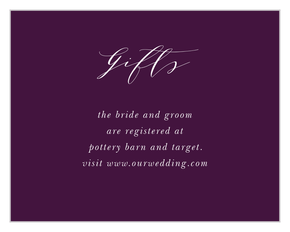 Grape Peonies Registry Cards