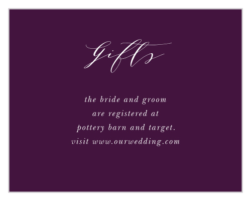 Grape Peonies Registry Cards