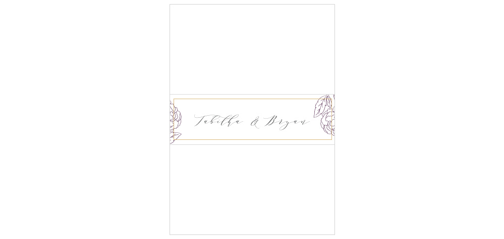 Grape Peonies Wedding Belly Bands
