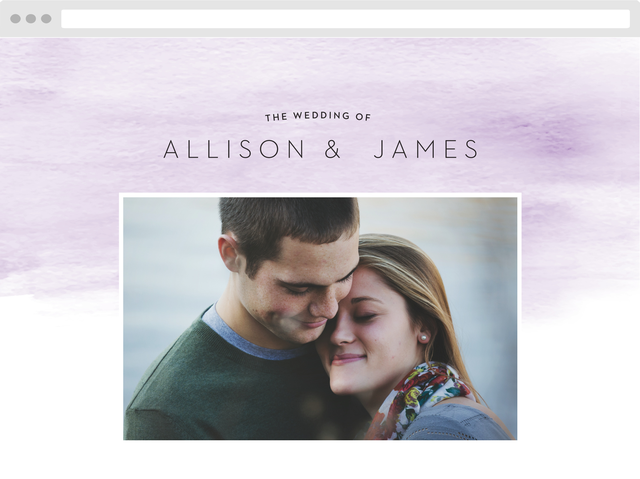 Simple Brushstroke Wedding Website