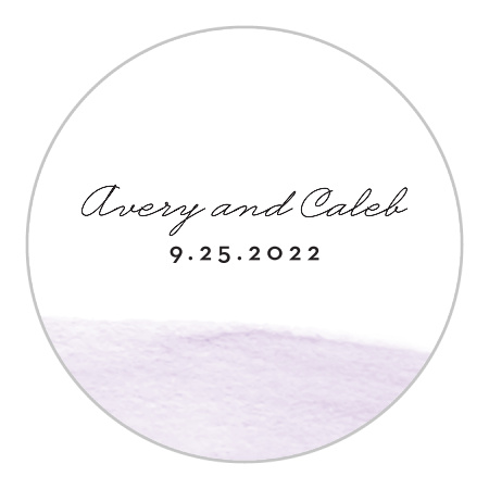 Simple Brushstroke Wedding Stickers
