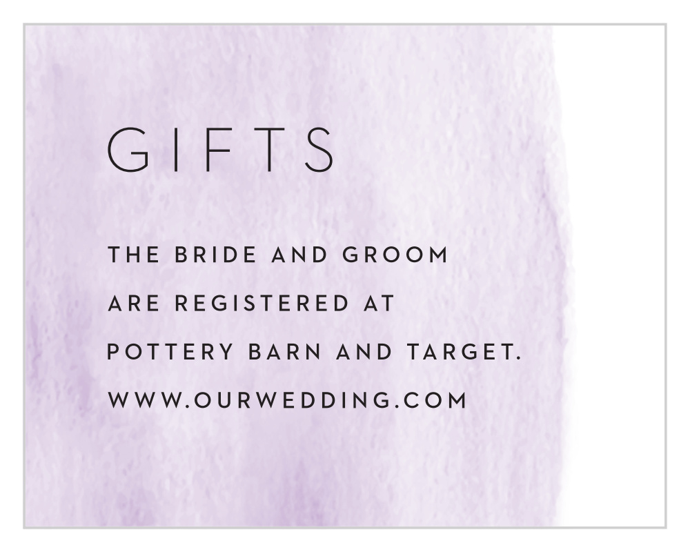 Simple Brushstroke Registry Cards