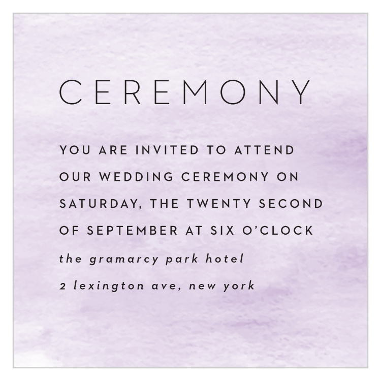 Simple Brushstroke Ceremony Cards