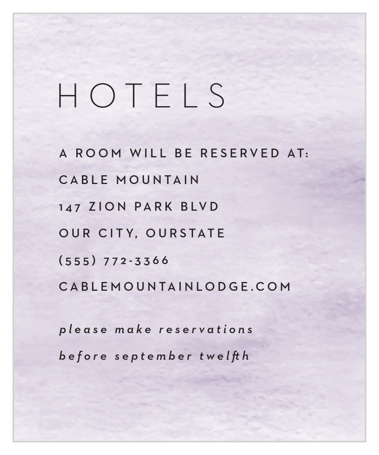 Simple Brushstroke Accommodation Cards