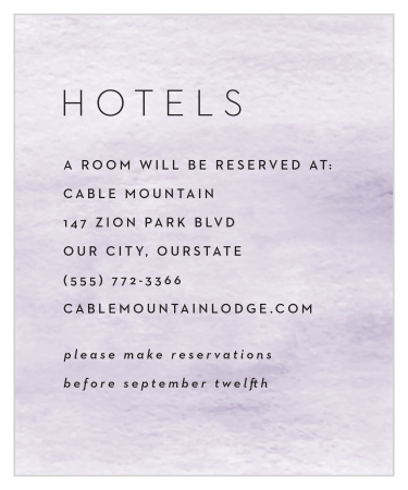 Simple Brushstroke Accommodation Cards