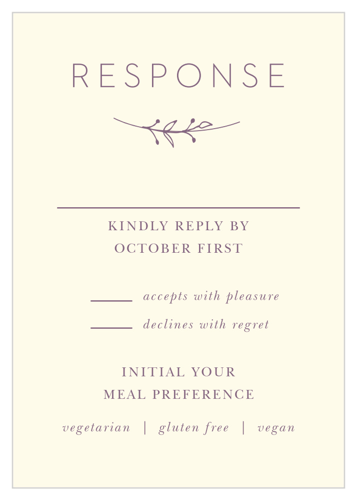 Gilded Wreath Response Cards